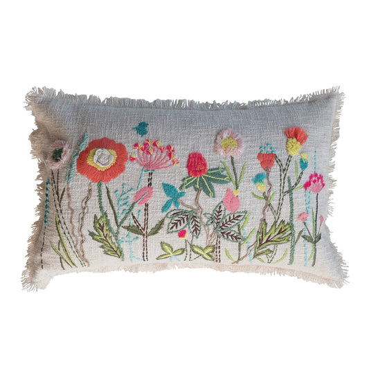 Embroidered Lumbar Pillows