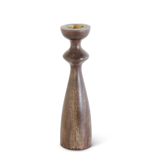 Hourglass Wood Candleholder - Medium