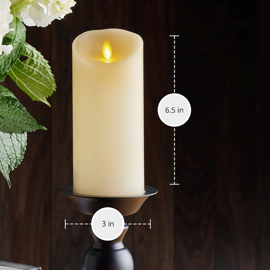 Luminara Ivory Pillar-3x6.5