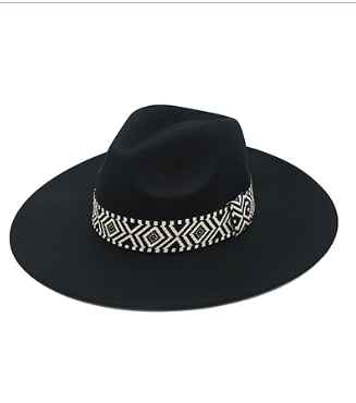 Patterned Concho Band Hat