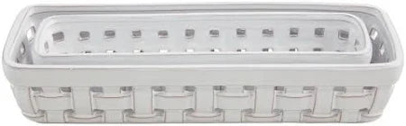 Basket Weave Cracker Dish - Large