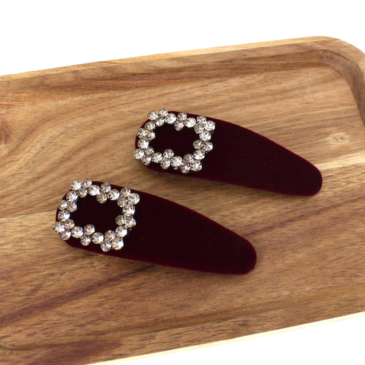 Velvet + Jeweled Clip