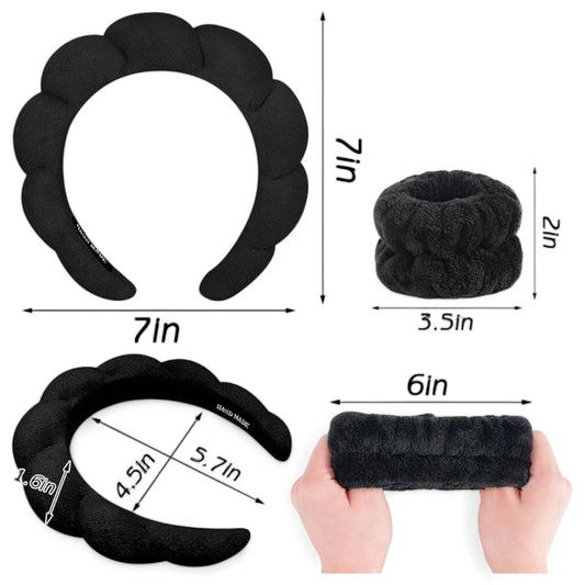 Spa Headband & Wristband Set