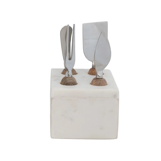 Marble Cheese Server Stand