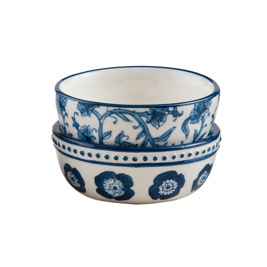 Blue Floral Tidbit Bowls