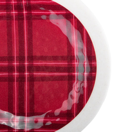 Plaid Melamine Plate