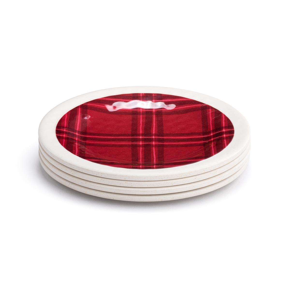 Plaid Melamine Plate