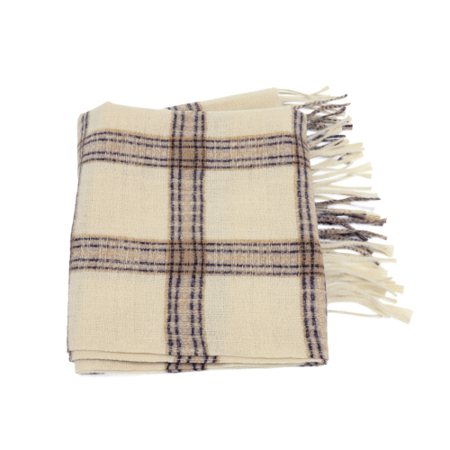 Plaid Fringe Scarf