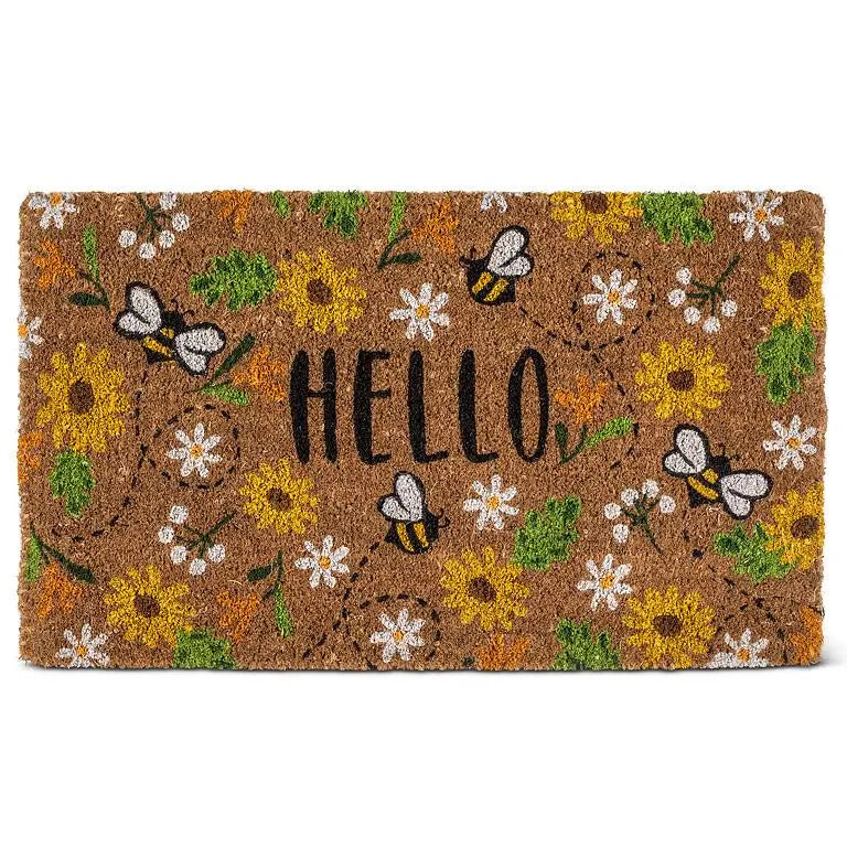 Daisies & Bees 'HELLO' Doormat