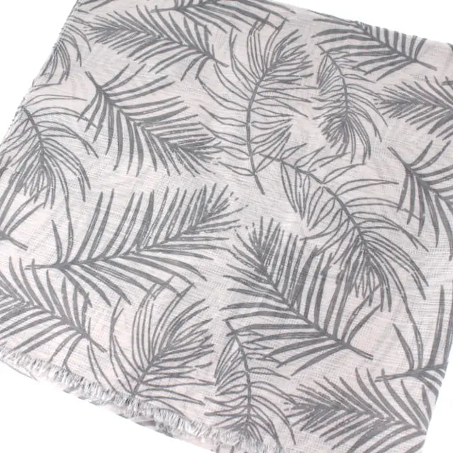 Palm Leaf Pattern Scarf