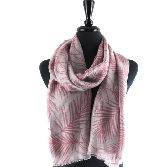 Palm Leaf Pattern Scarf