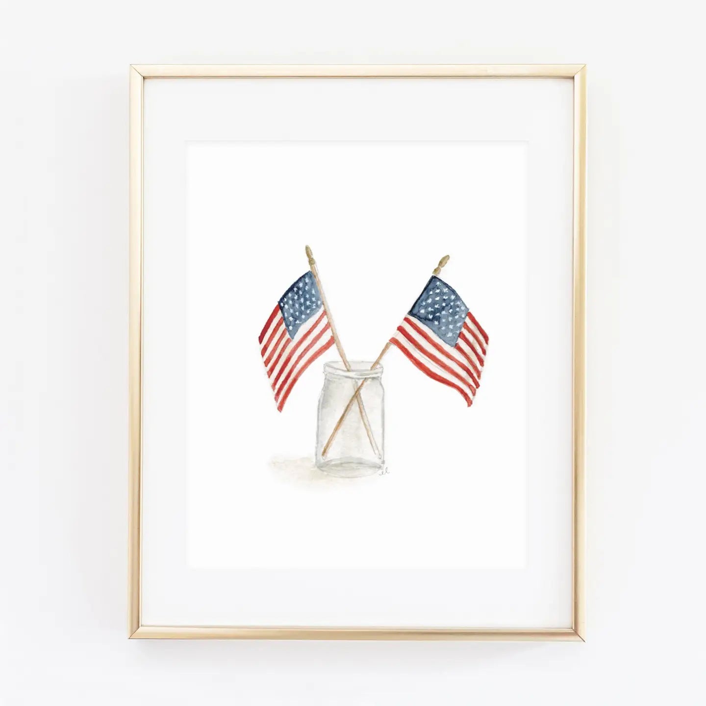 Watercolor Flags Framed Print