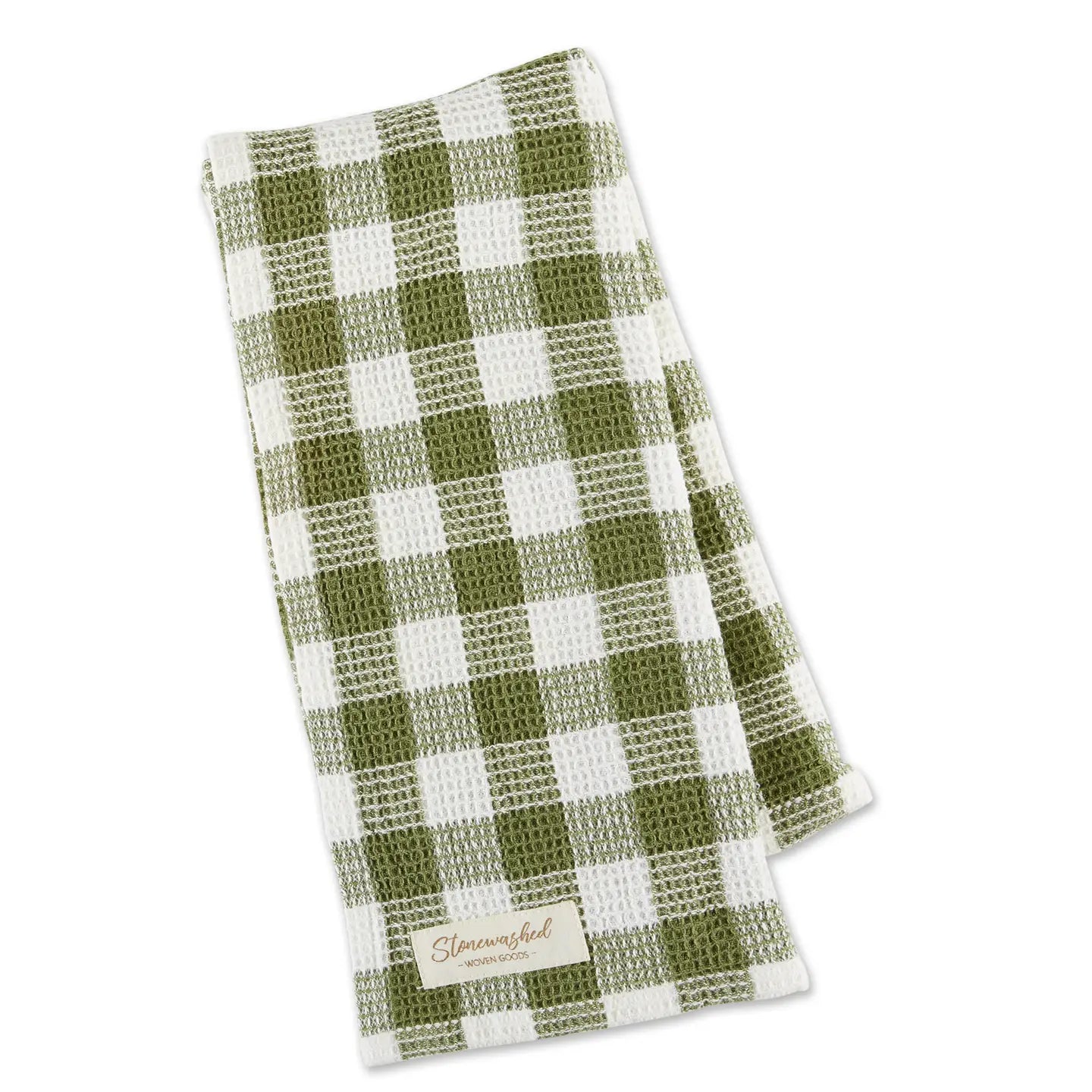 Stonewashed Checker Waffle Dish Towel