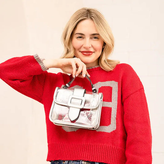 Toni Flapover Crossbody - Clear