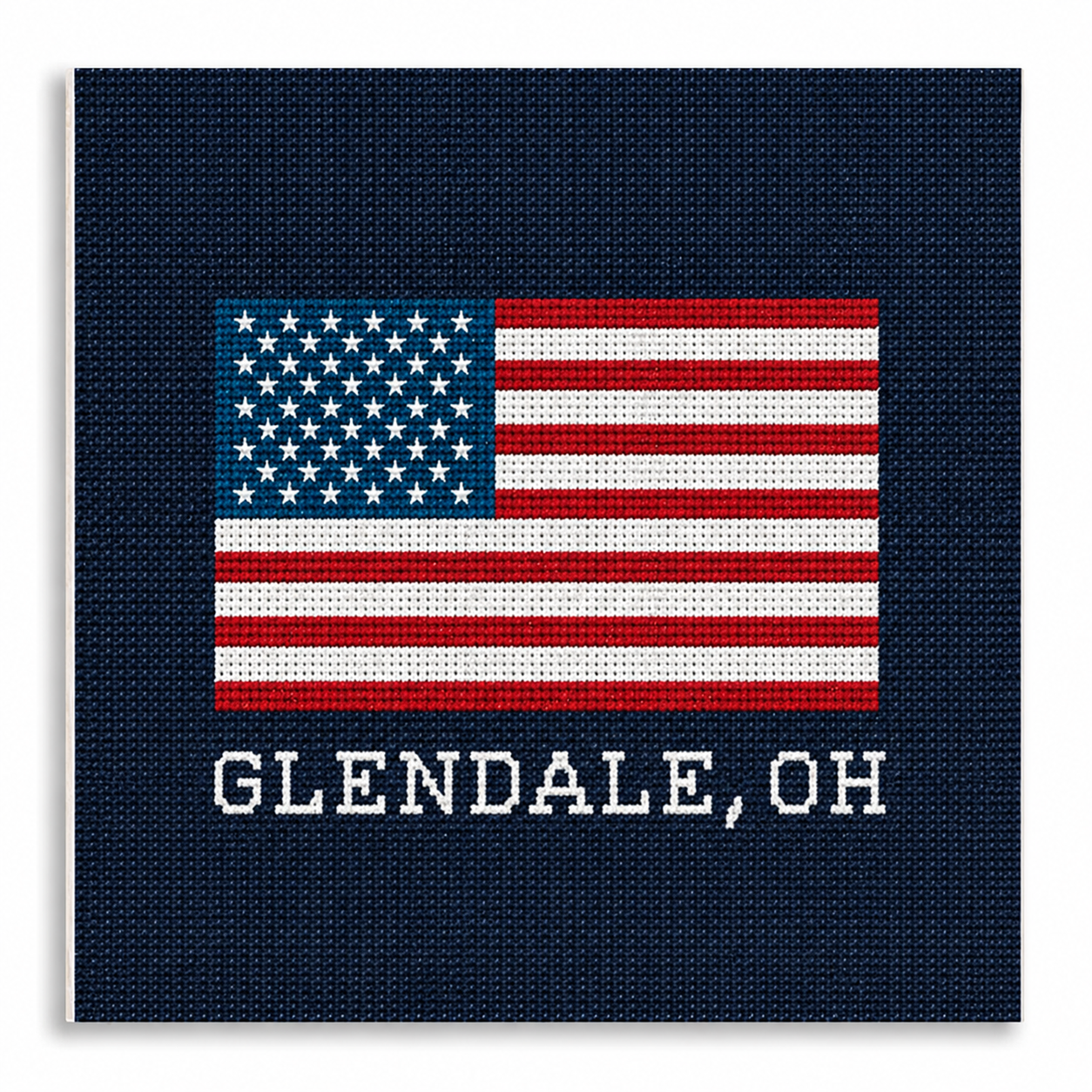 'Glendale, OH' American Flag Magnet