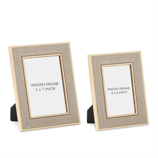 Gold Linen Photo Frames