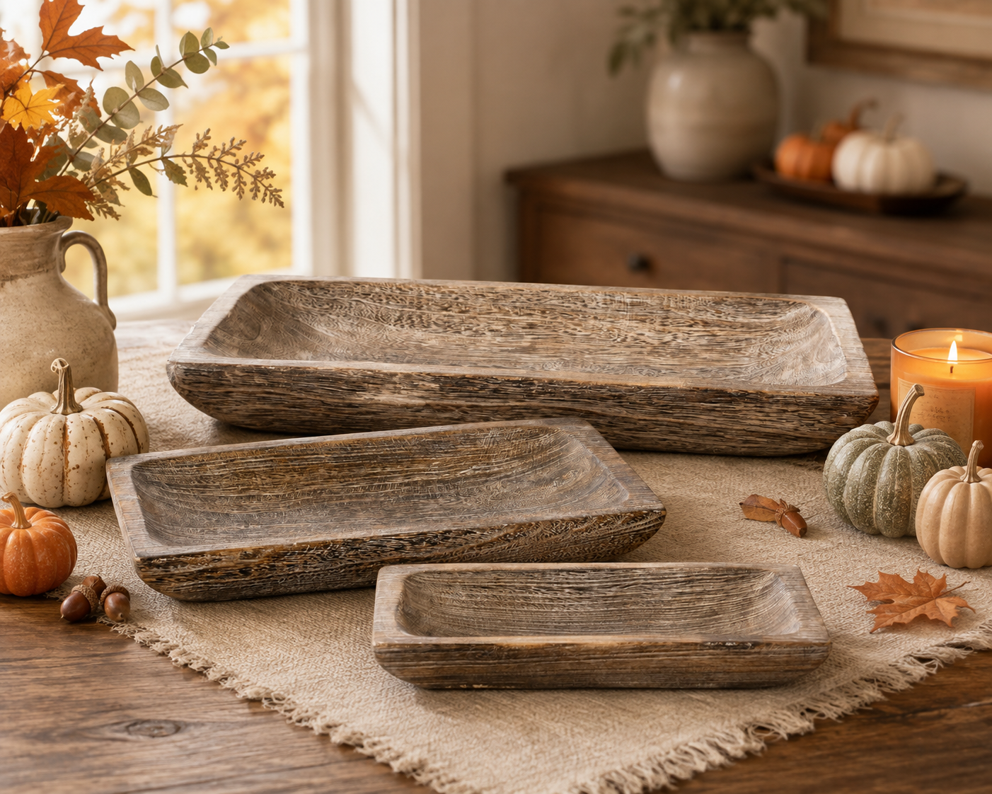 Carved Paulowina Trays