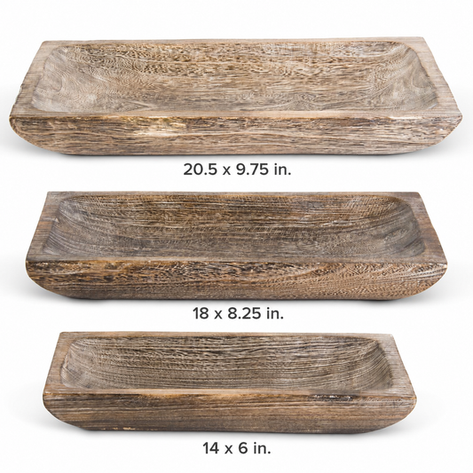 Carved Paulowina Trays