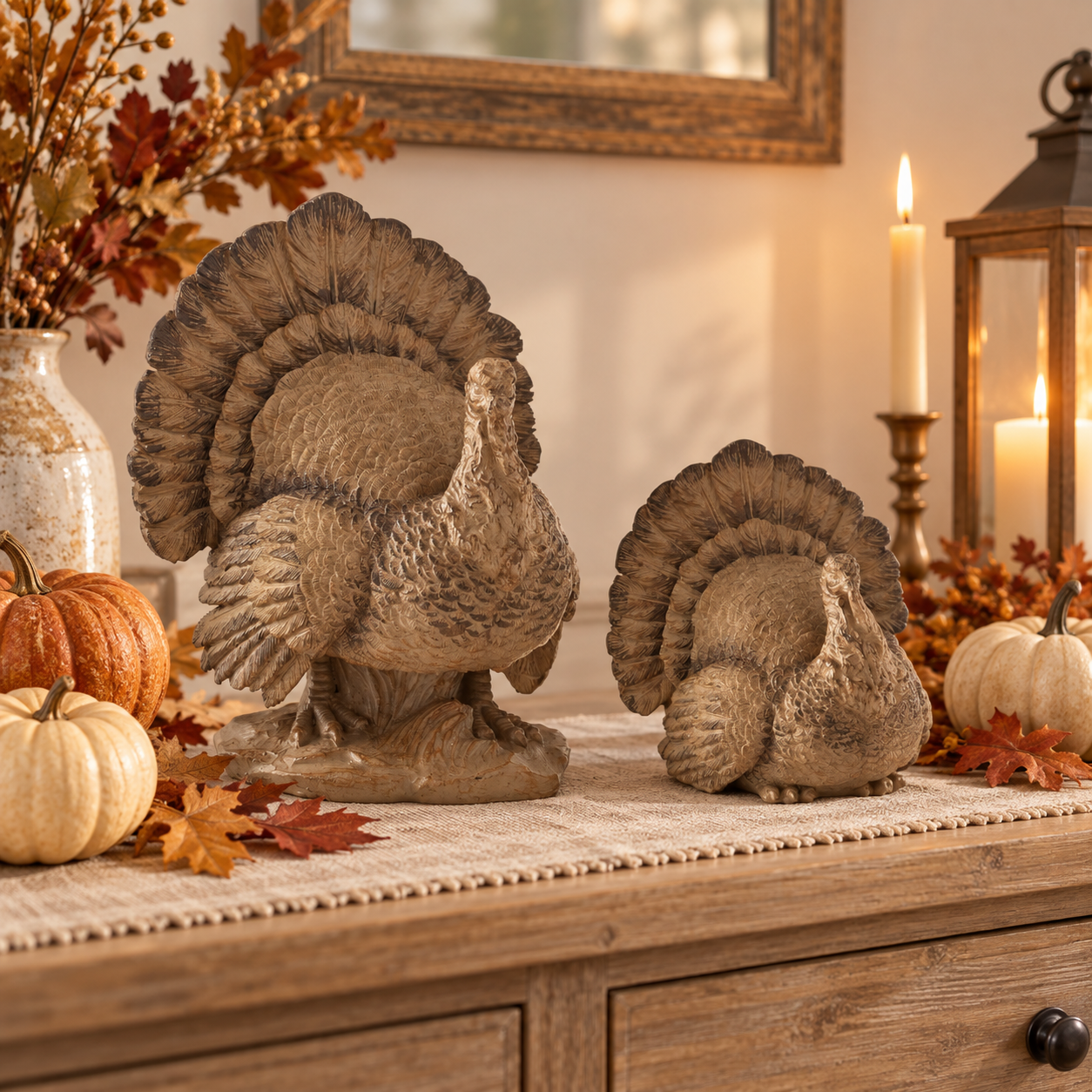 Textured Turkey Figurine