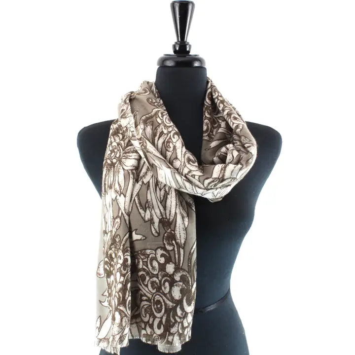 Floral Scroll Scarf