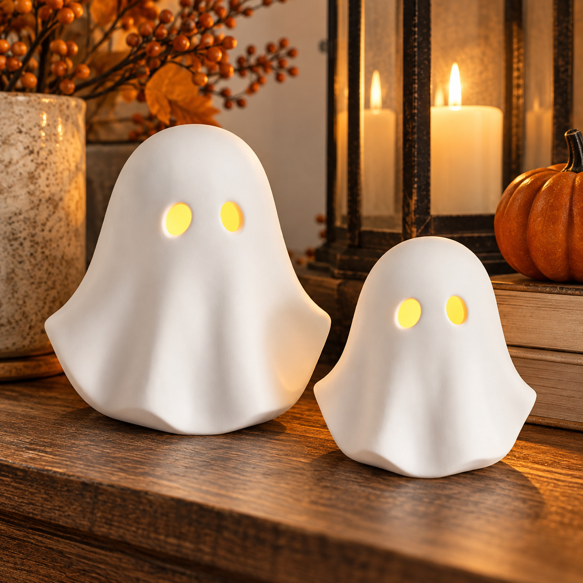 Porcelain LED Ghosts