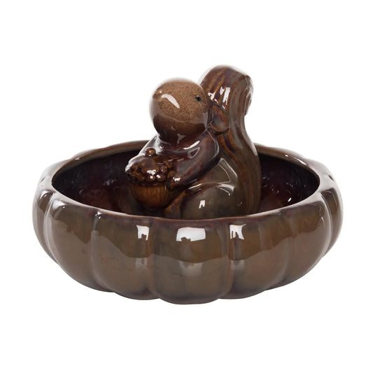Brown Harvest Squirrel Bowl