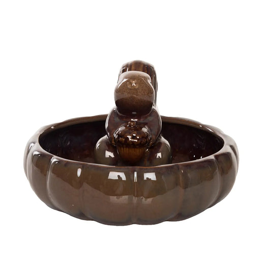 Brown Harvest Squirrel Bowl