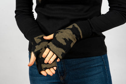 Camo Fingerless Gloves