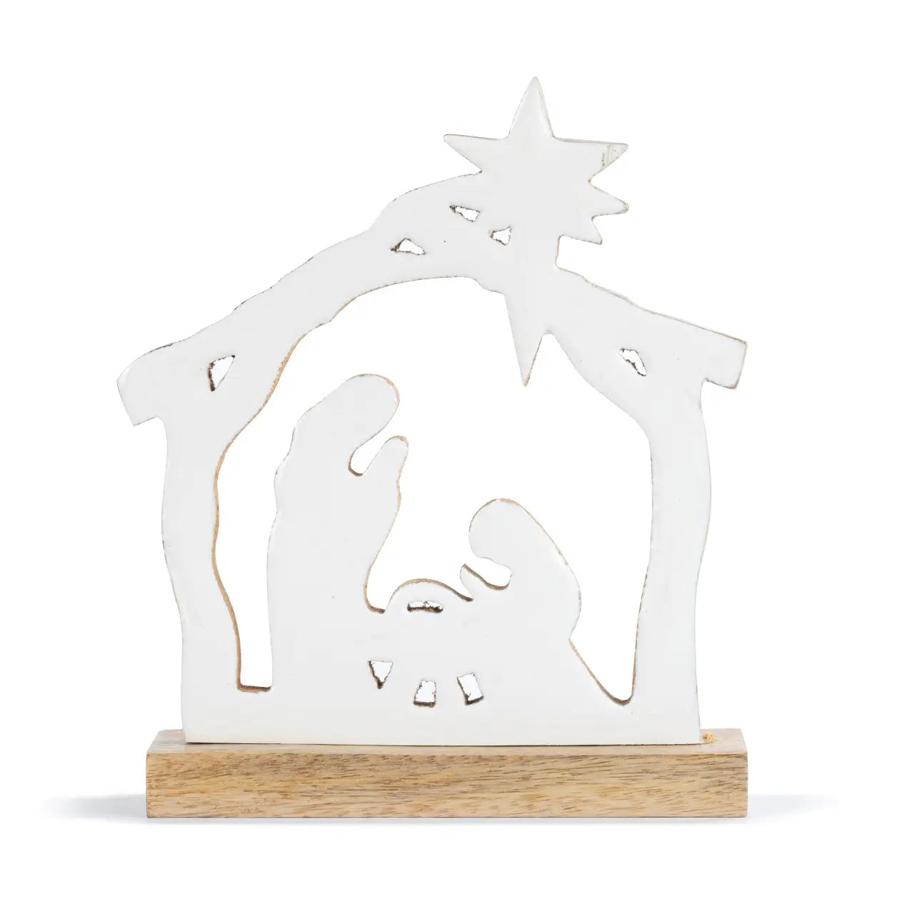 Wood Nativity Scene