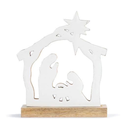 Wood Nativity Scene