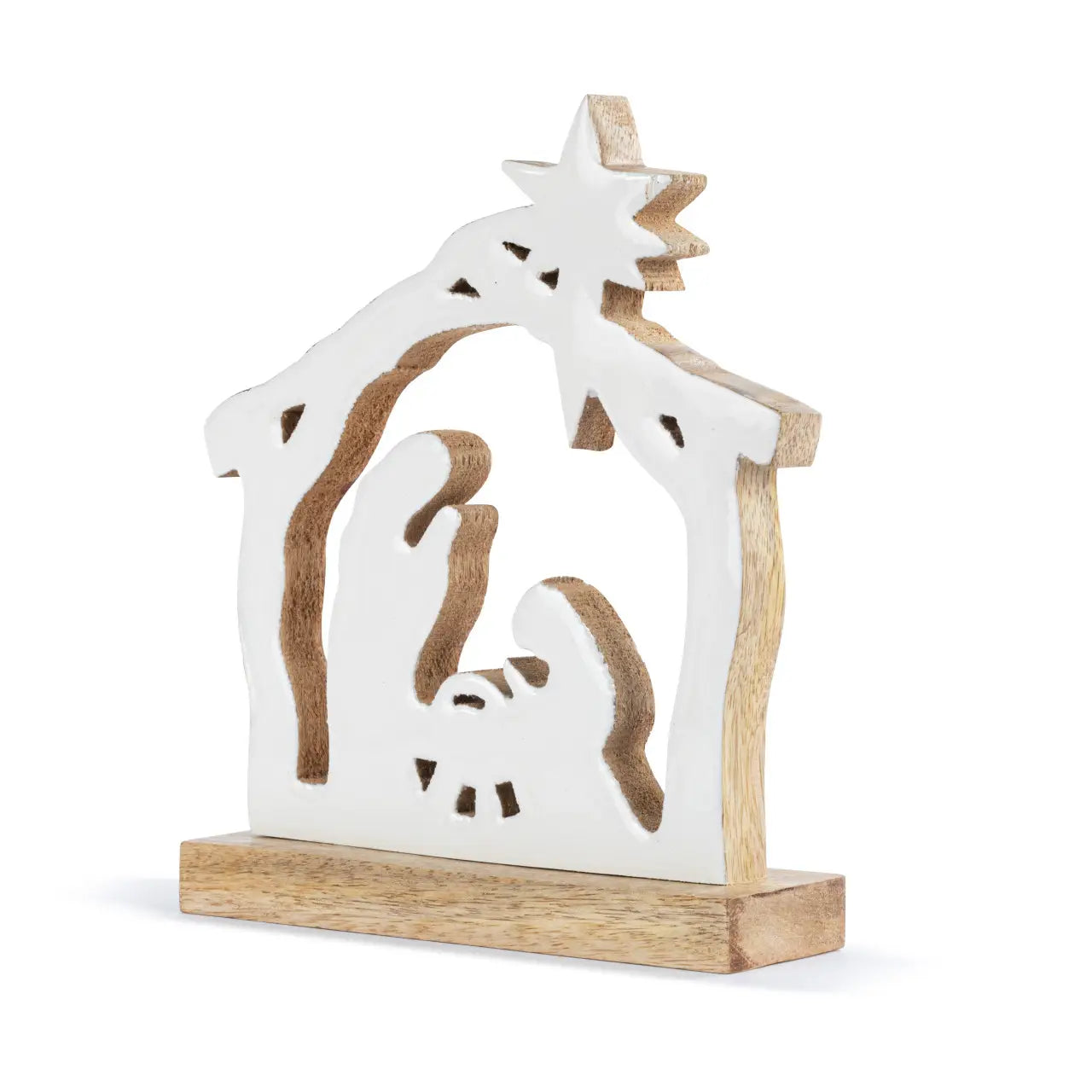 Wood Nativity Scene