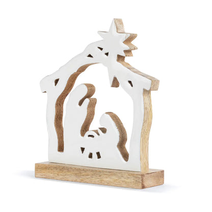 Wood Nativity Scene
