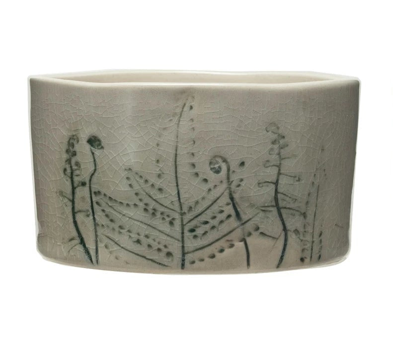 Hand-Painted Stoneware Bowl