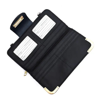 Turn-Lock Crossbody Wallet