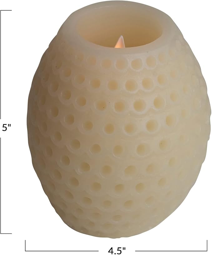 Debossed Flameless Pillar Candle