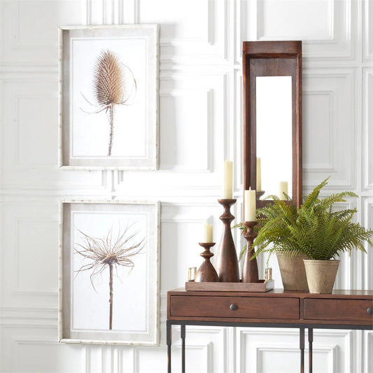 Hourglass Wood Candleholder - Medium