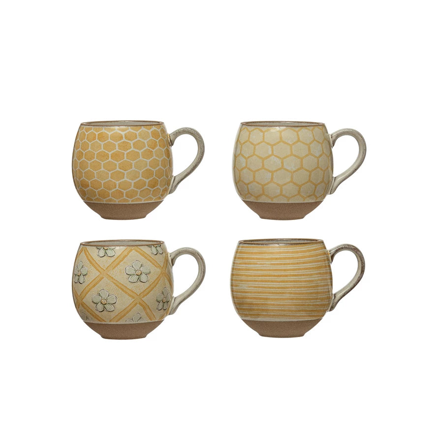 Patterned Stoneware Mug