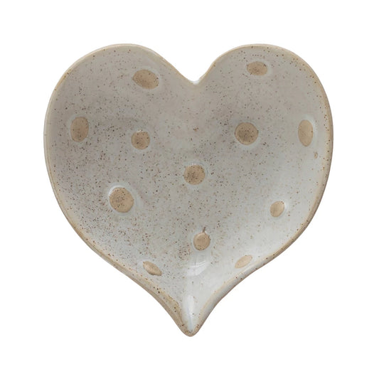 Stoneware Heart Dish