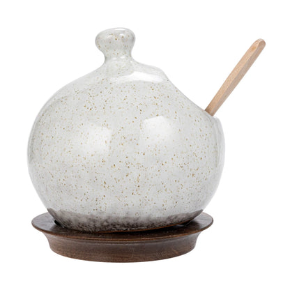 Stoneware Salt Jar