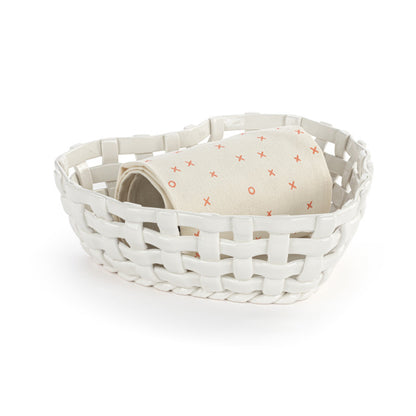 Heart Bread Basket Set