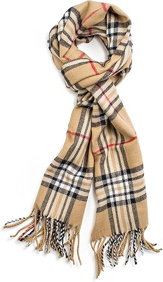 Plaid Cashmere Feel Scarf