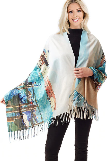 Art Deco Print Scarf/Shawl