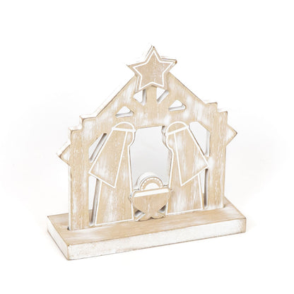 Wood Cutout Nativity Decor