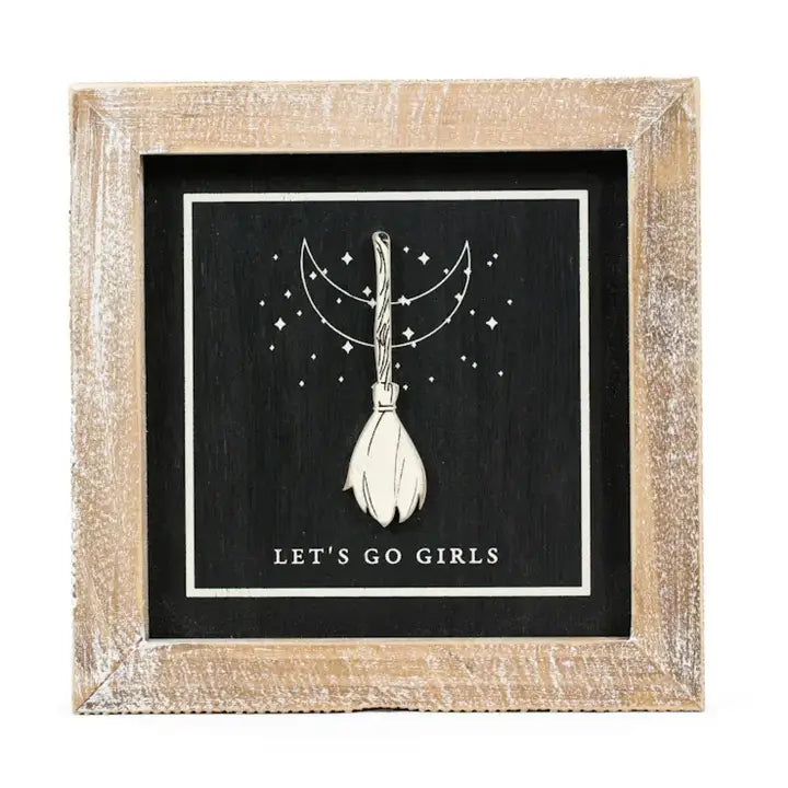 Broom/Pie Wood Framed Sign