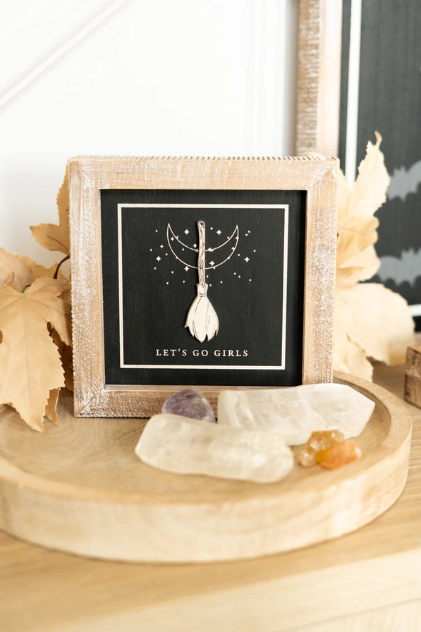 Broom/Pie Wood Framed Sign