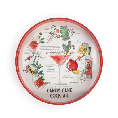 Candy Cane Cocktail Tray