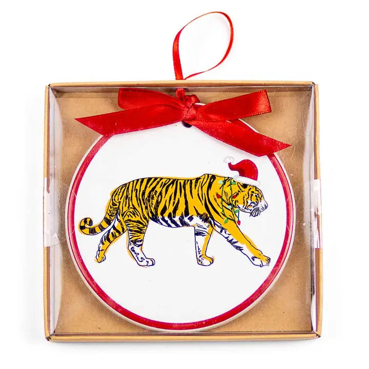 Santa Tiger Ornament