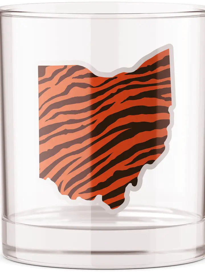 OH Bengal Stripe Rocks Glass