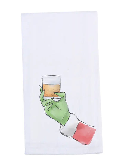 Christmas/Rocks Glass Tea Towel