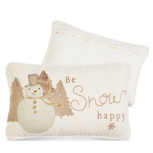 Whimsical Snowman Pillow